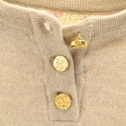 Salvatore Ferragamo 90s Floral Silk Sweater Beige Size L