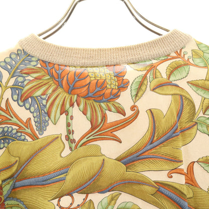 Salvatore Ferragamo 90s Floral Silk Sweater Beige Size L