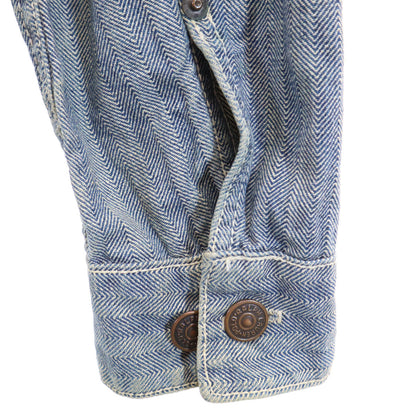 RALPH LAUREN 80s Vintage Herringbone Jacket Navy Size 10