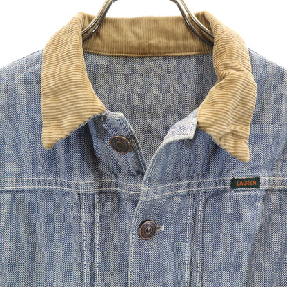 RALPH LAUREN 80s Vintage Herringbone Jacket Navy Size 10