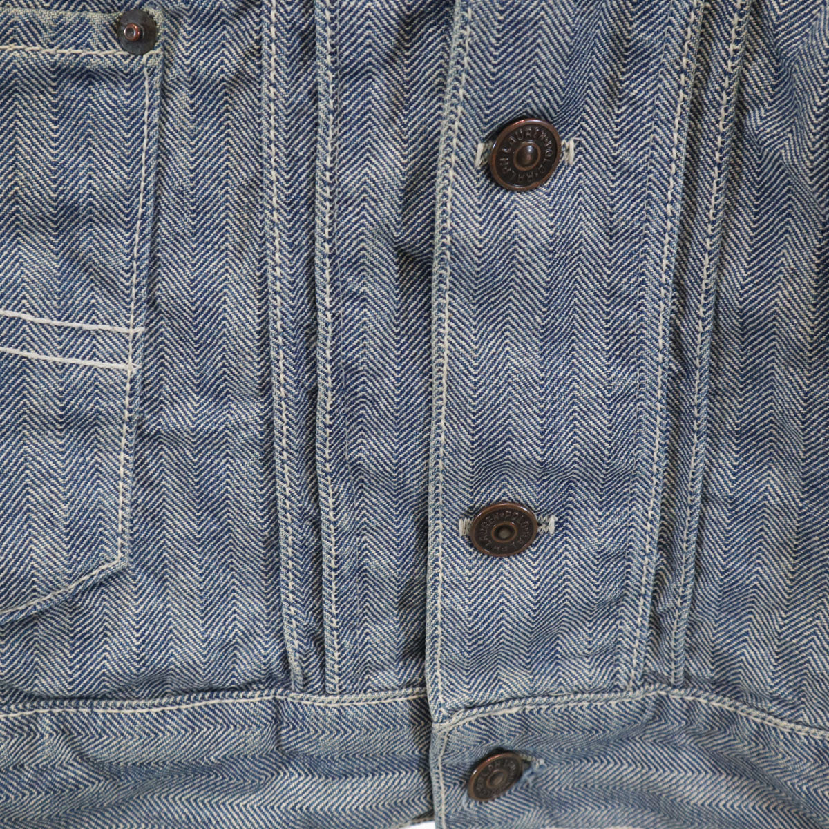 RALPH LAUREN 80s Vintage Herringbone Jacket Navy Size 10