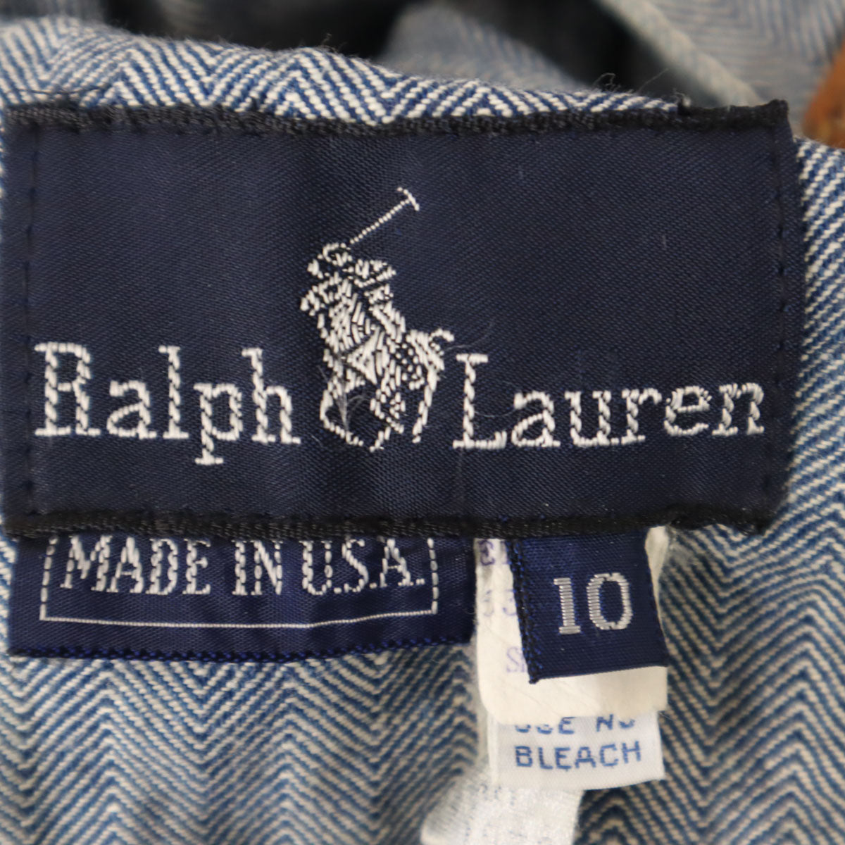 RALPH LAUREN 80s Vintage Herringbone Jacket Navy Size 10