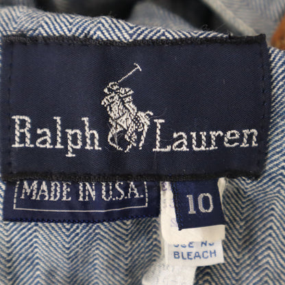 RALPH LAUREN 80s Vintage Herringbone Jacket Navy Size 10