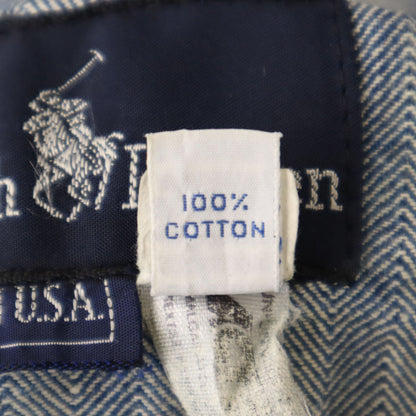 RALPH LAUREN 80s Vintage Herringbone Jacket Navy Size 10