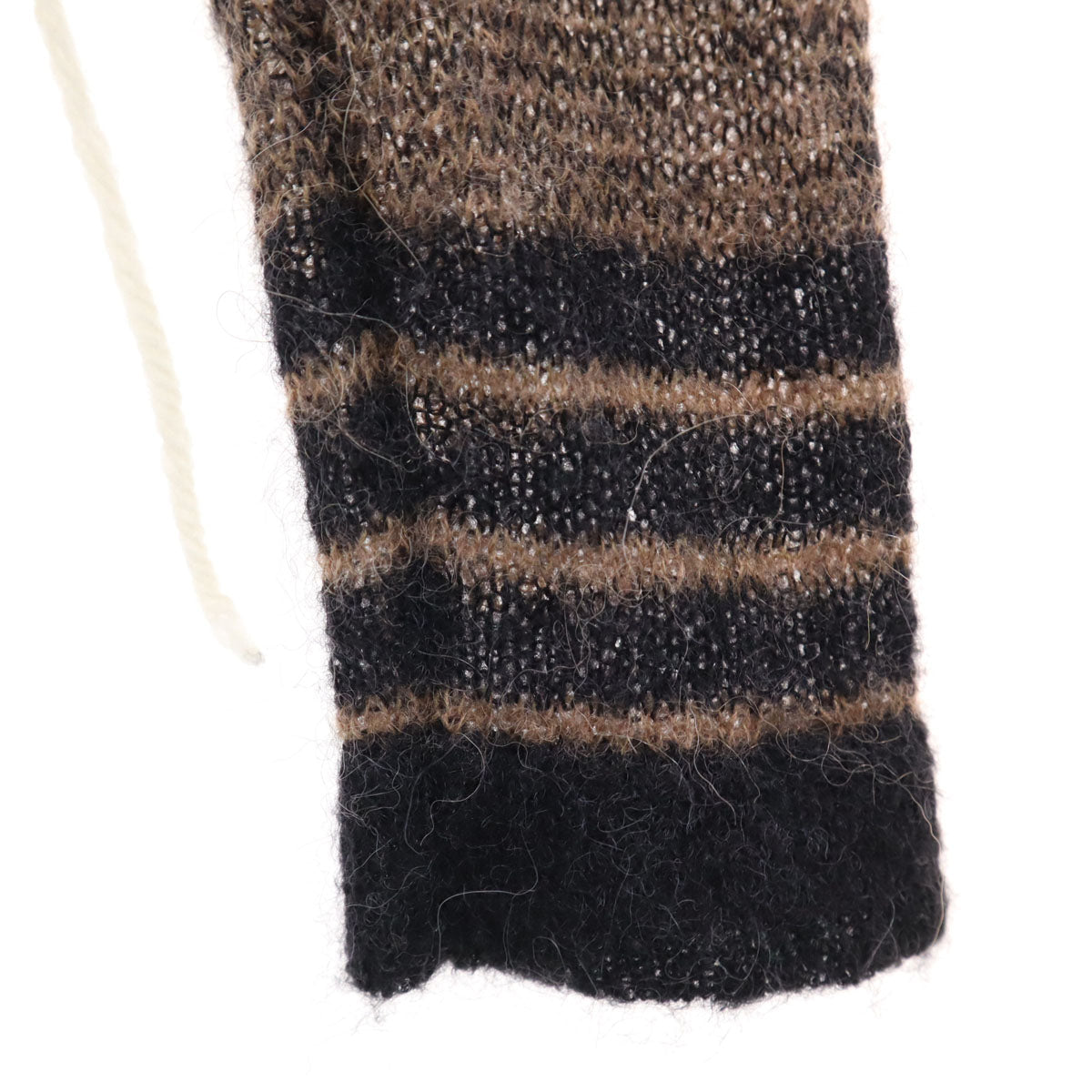 ACNE STUDIOS Striped Long Sleeve Knit Sweater Brown Size XS