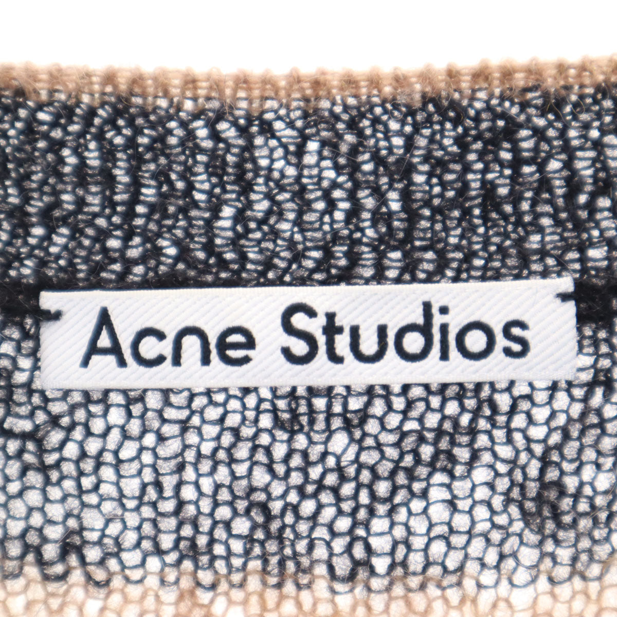 ACNE STUDIOS Striped Long Sleeve Knit Sweater Brown Size XS