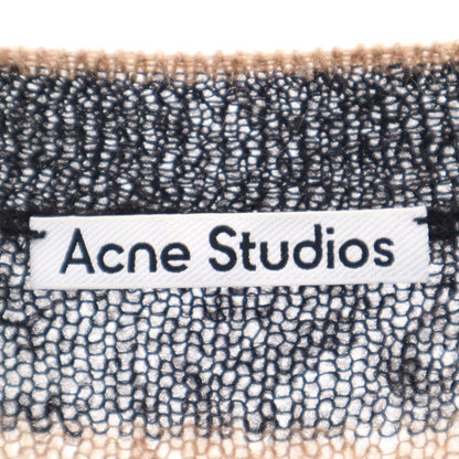 ACNE STUDIOS Striped Long Sleeve Knit Sweater Brown Size XS