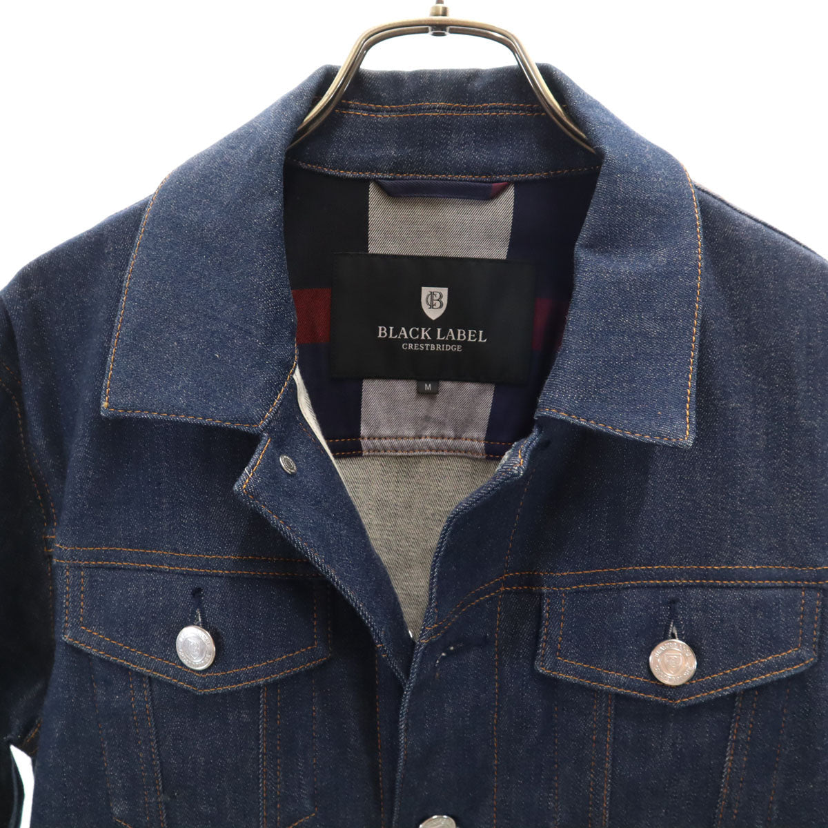 BLACK LABEL CRESTBRIDGE Denim Trucker Jacket Indigo Size M