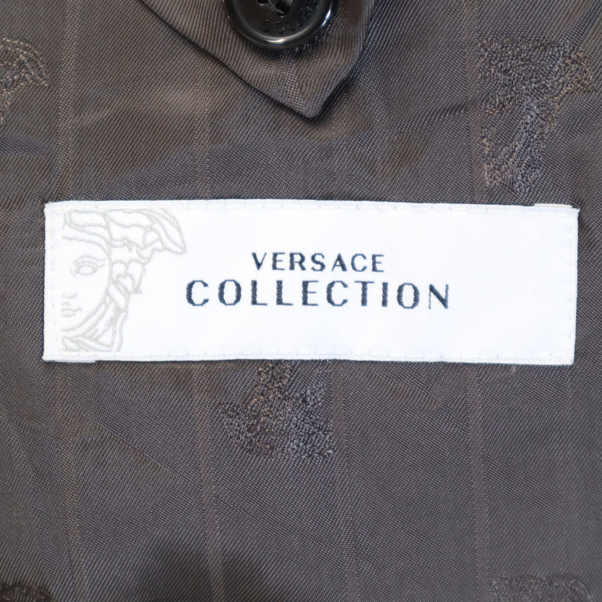 VERSACE COLLECTION Striped Suit Gray Size XL