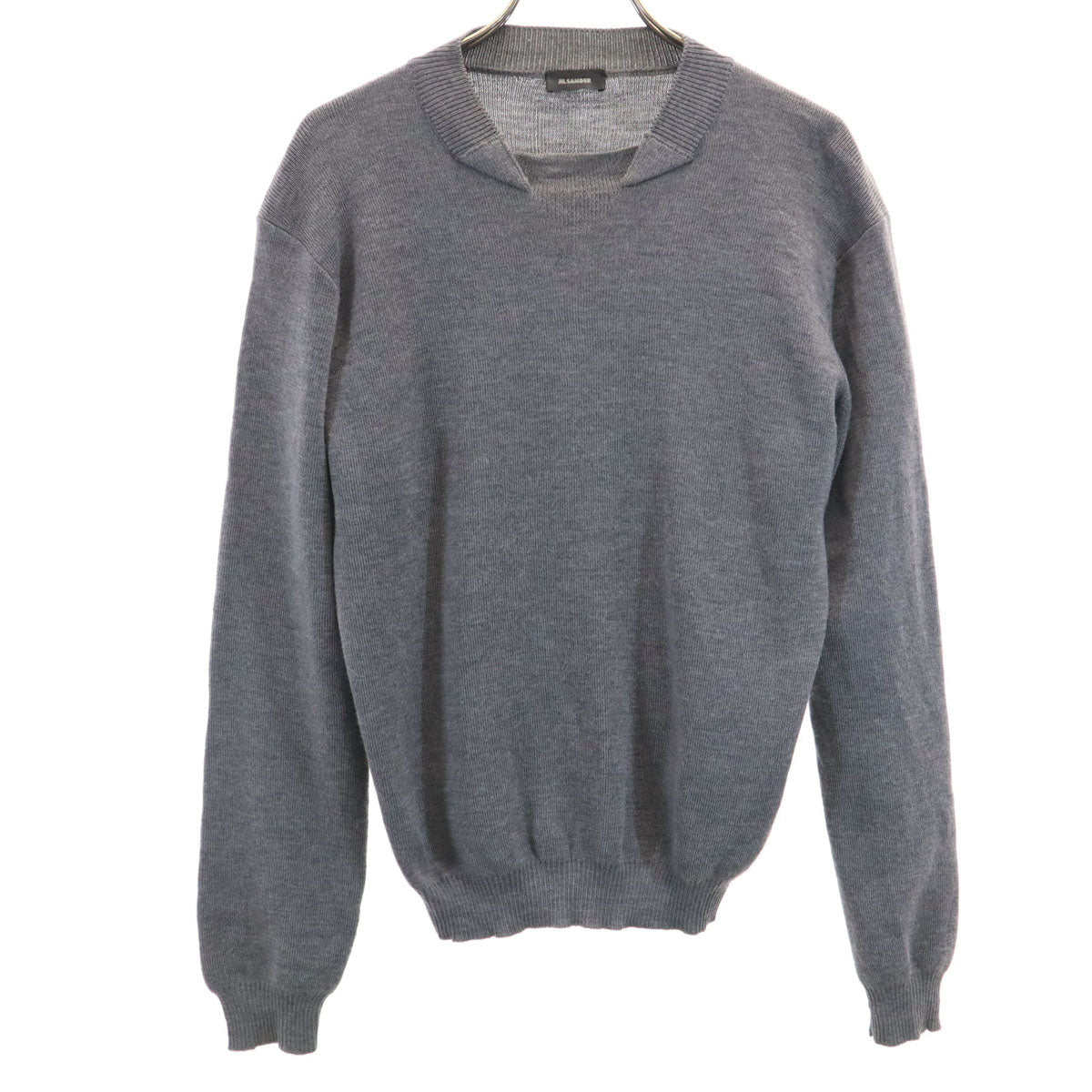 JIL SANDER Italian Made Long Sleeve Sweater Gray Size 44