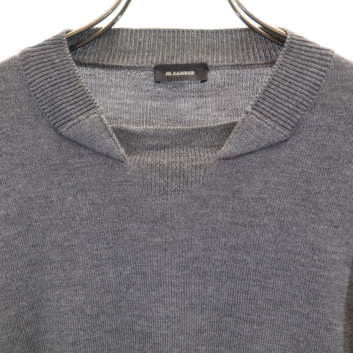 JIL SANDER Italian Made Long Sleeve Sweater Gray Size 44