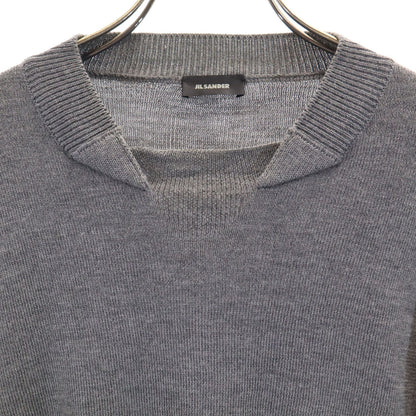 JIL SANDER Italian Made Long Sleeve Sweater Gray Size 44