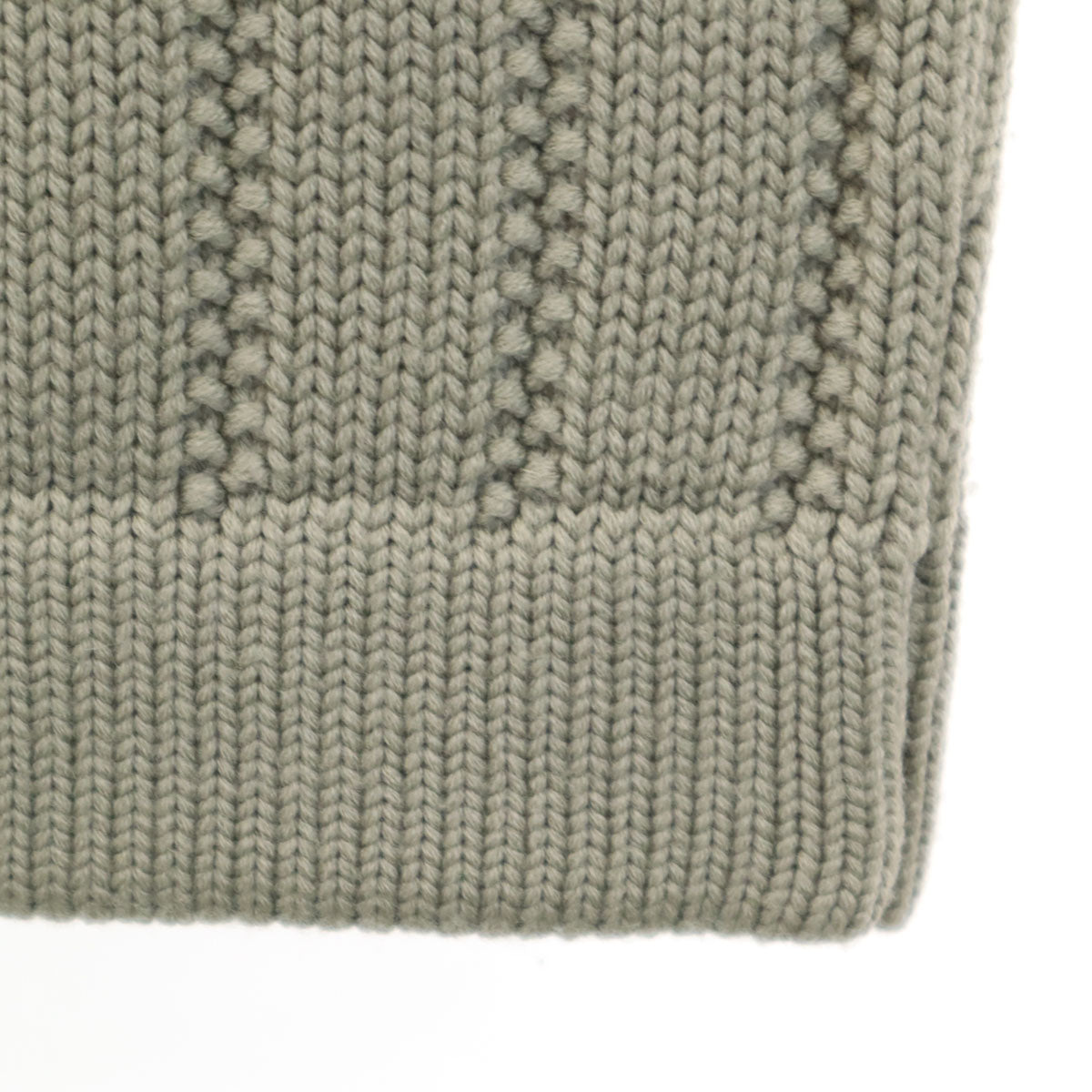 HERMES Italian Half-Zip Knit Sweater Green Size L
