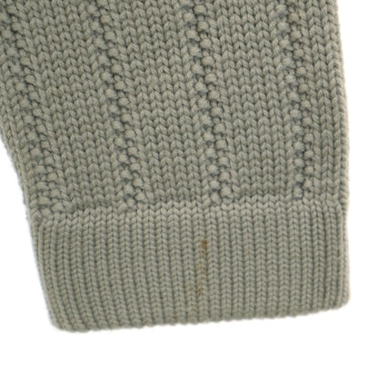 HERMES Italian Half-Zip Knit Sweater Green Size L