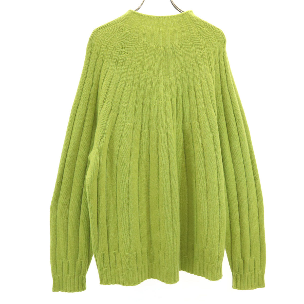 HERMES Cashmere Long Sleeve Half Zip Sweater Green Size XXL