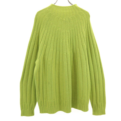 HERMES Cashmere Long Sleeve Half Zip Sweater Green Size XXL