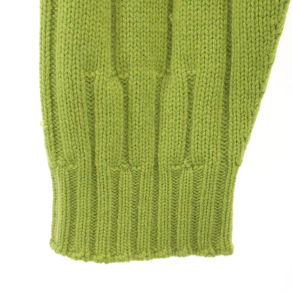 HERMES Cashmere Long Sleeve Half Zip Sweater Green Size XXL