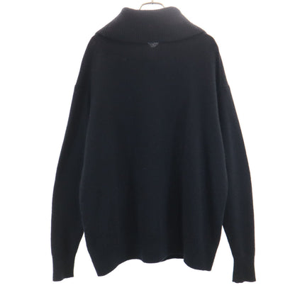 STUDIO NICHOLSON Half-Zip Sweater Black