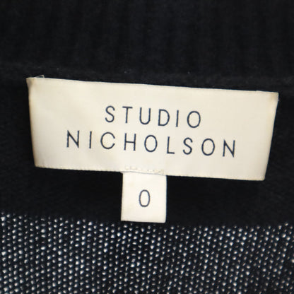 STUDIO NICHOLSON Half-Zip Sweater Black