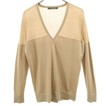 BALENCIAGA V-Neck Sweater Beige Size 38