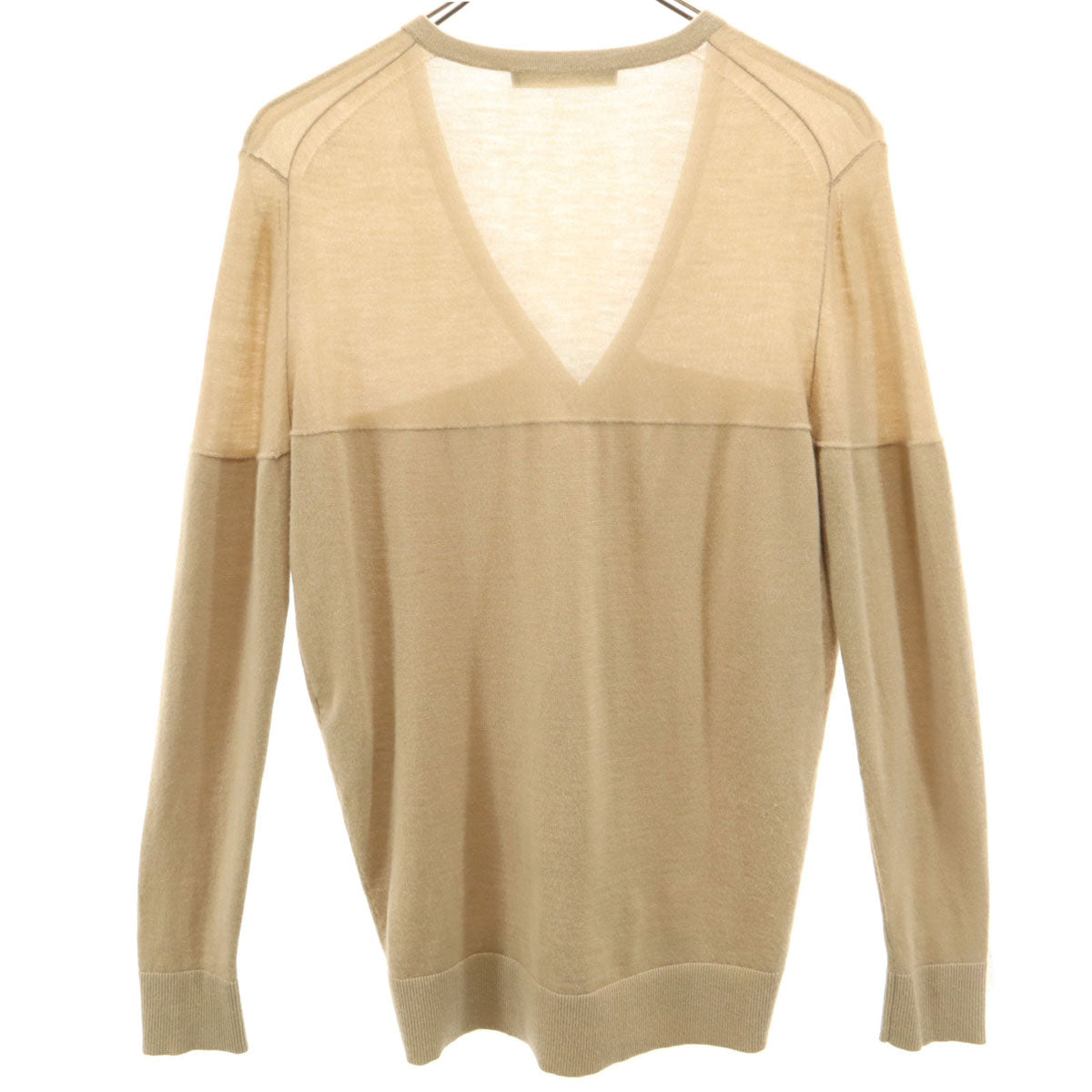 BALENCIAGA V-Neck Sweater Beige Size 38