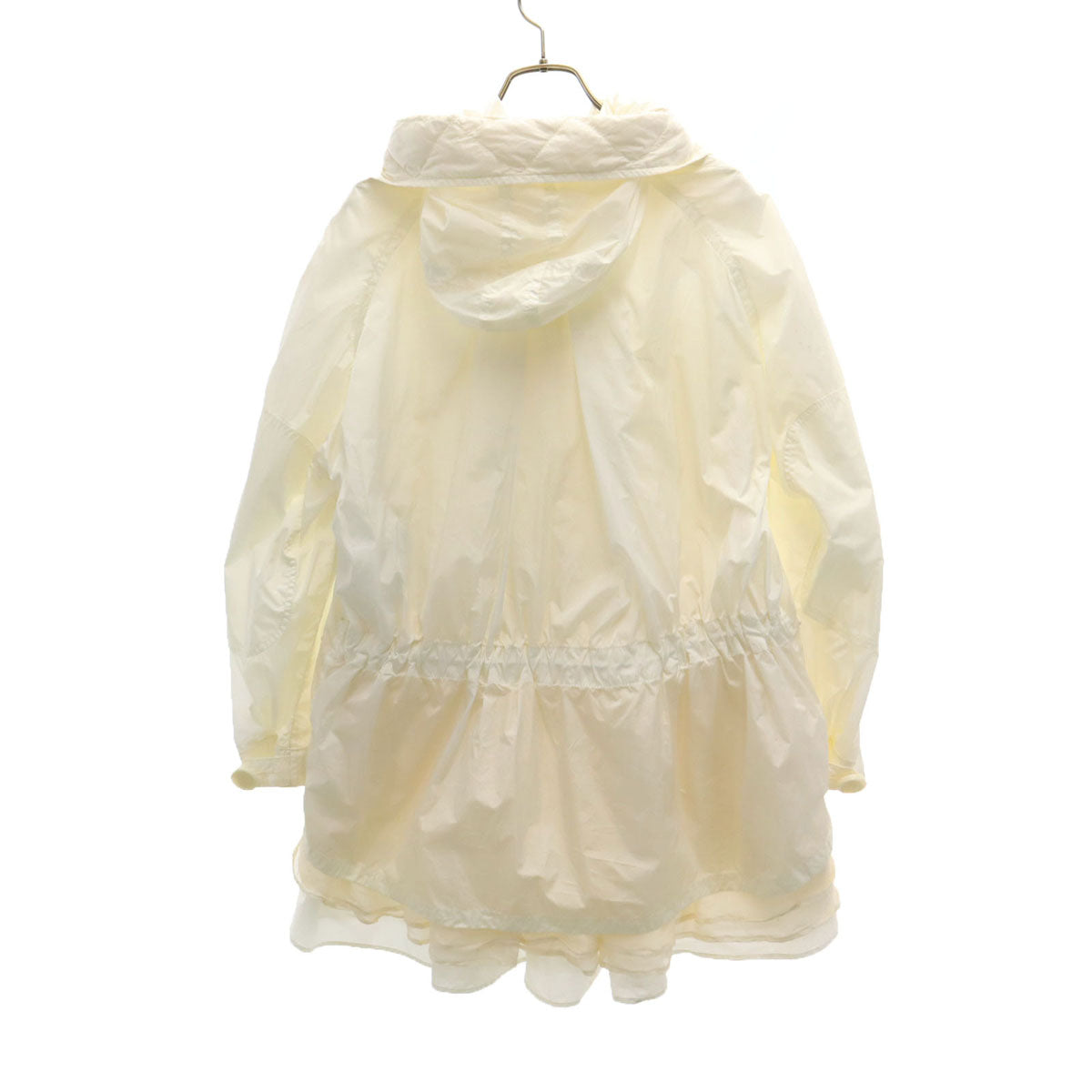 MONCLER Sacai SORA GIUBBOTTO Hooded Down Coat Ivory