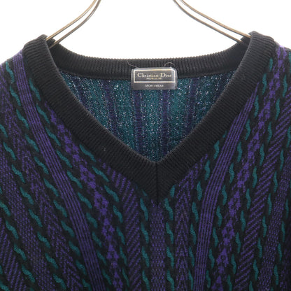 Christian Dior MONSIEUR 90s Stripe Sweater Purple Size L