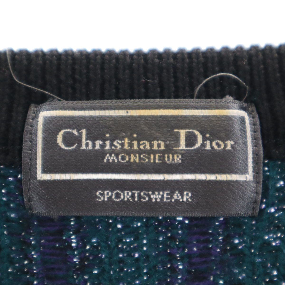Christian Dior MONSIEUR 90s Stripe Sweater Purple Size L