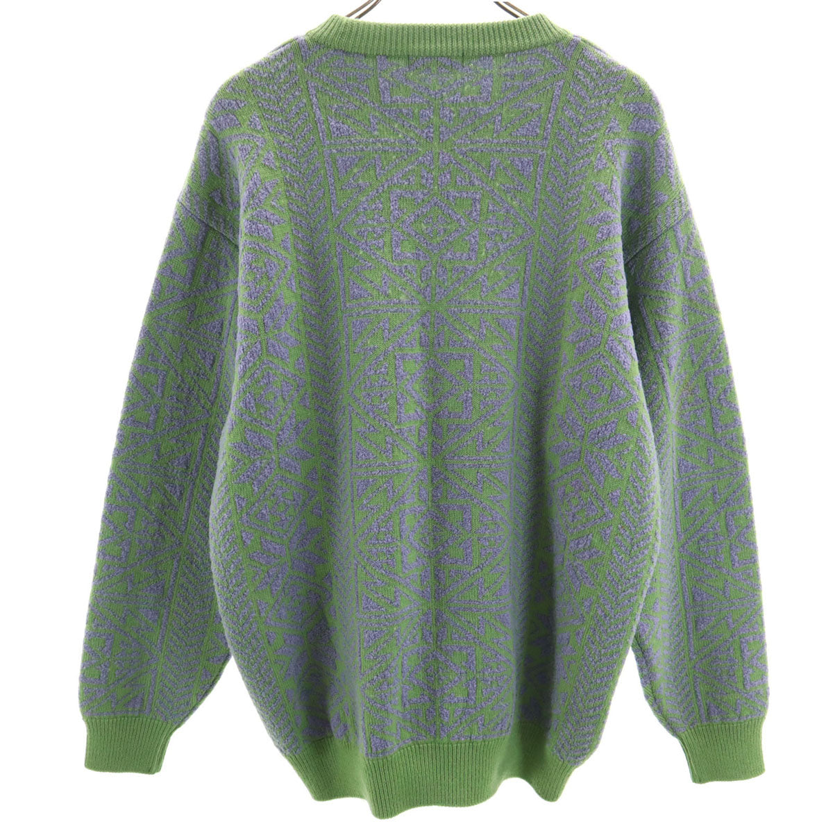 Christian Dior MONSIEUR 90s Long Sleeve Pattern Sweater Green Size L