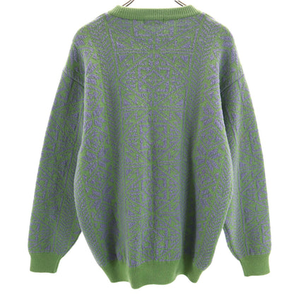 Christian Dior MONSIEUR 90s Long Sleeve Pattern Sweater Green Size L