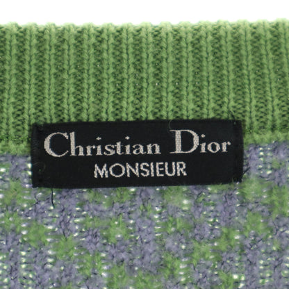 Christian Dior MONSIEUR 90s Long Sleeve Pattern Sweater Green Size L