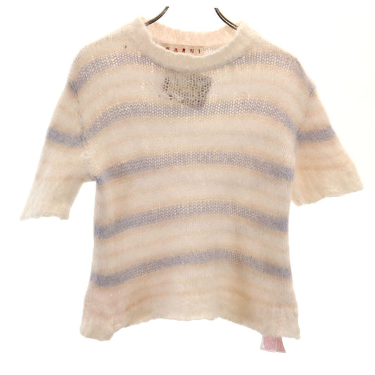MARNI Italian Mohair Blend Striped Sleeve Sweater Size 40