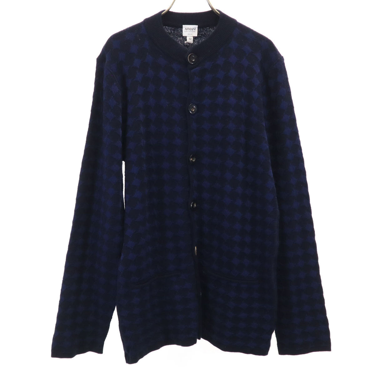 ARMANI COLLEZIONI Italy All-Over Cardigan Navy Size XL