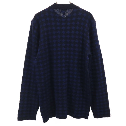 ARMANI COLLEZIONI Italy All-Over Cardigan Navy Size XL