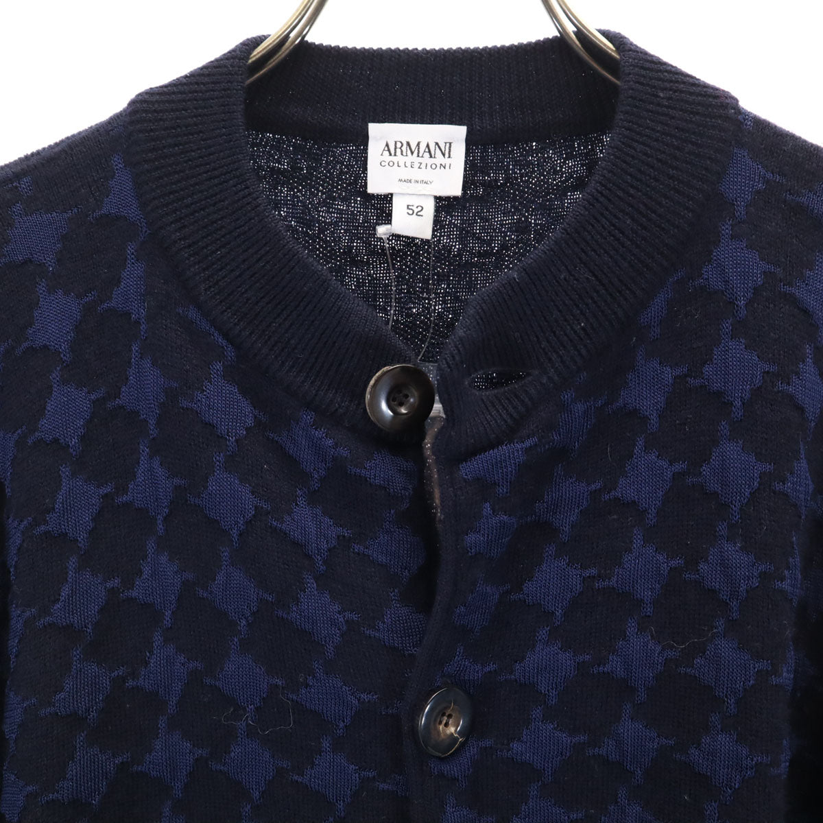 ARMANI COLLEZIONI Italy All-Over Cardigan Navy Size XL