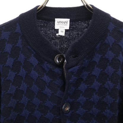ARMANI COLLEZIONI Italy All-Over Cardigan Navy Size XL