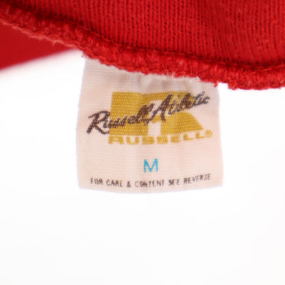 RUSSELL 70s USA Vintage Gold Tag Long Hoodie Red Size M