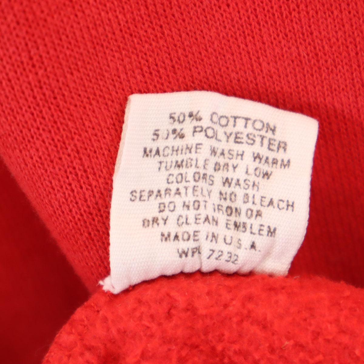 RUSSELL 70s USA Vintage Gold Tag Long Hoodie Red Size M