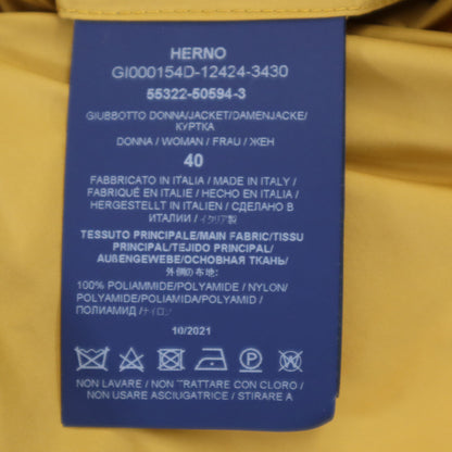 HERNO Globe Made in Italy Windbreaker Jacket Camel Size 40