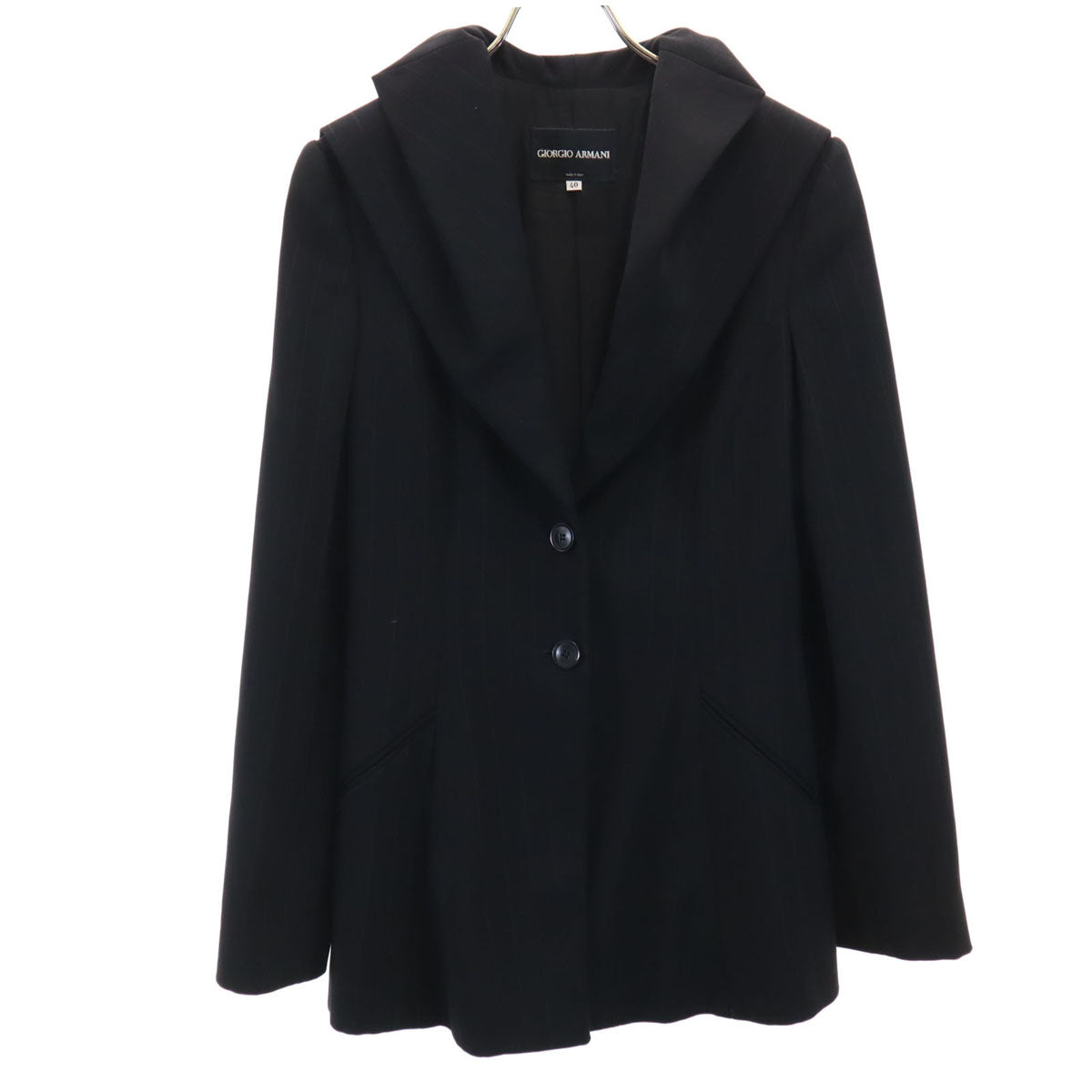 GIORGIO ARMANI 90s Black Striped Jacket Size 40