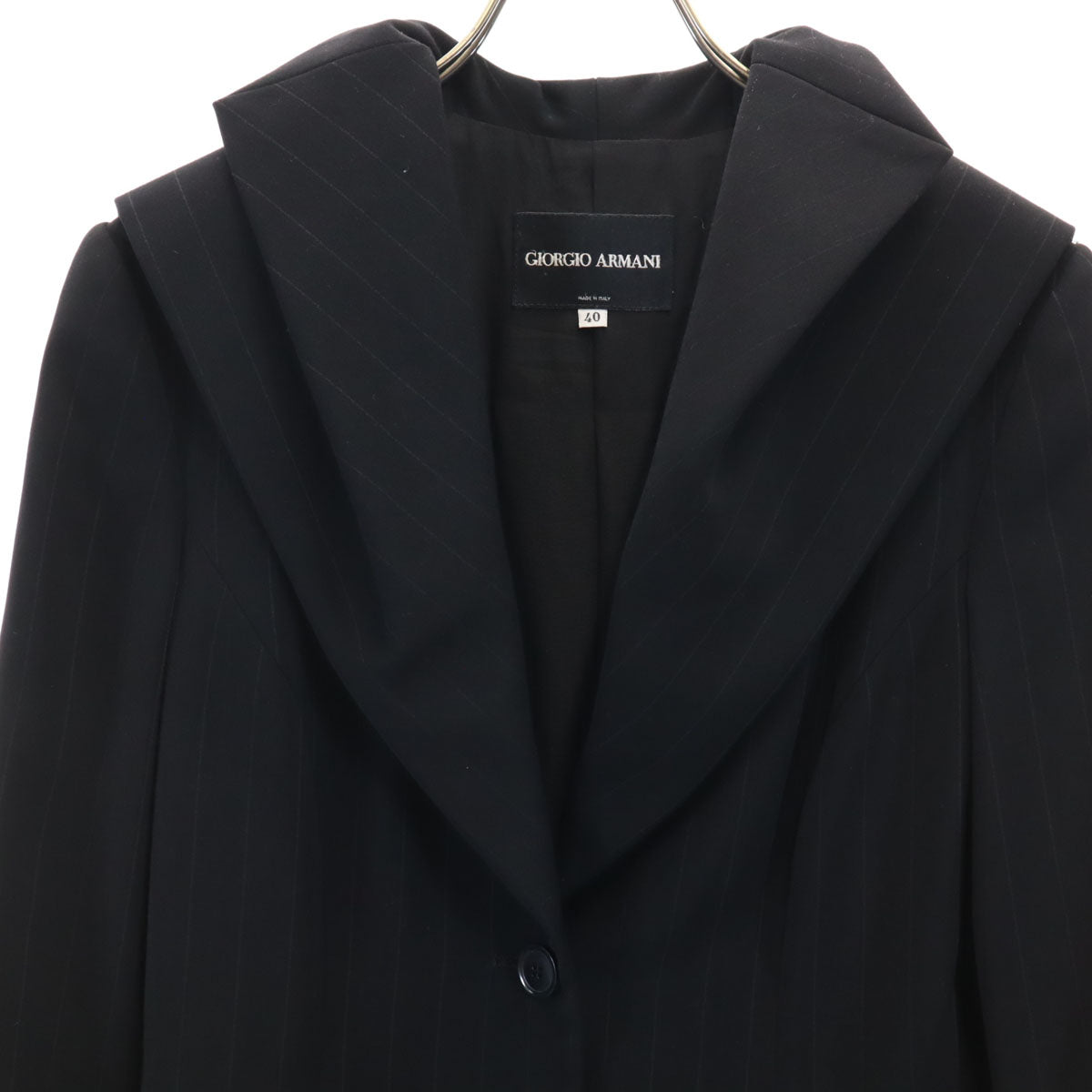 GIORGIO ARMANI 90s Black Striped Jacket Size 40