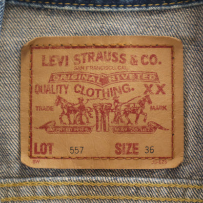 Levi's 90s 557 Big E Washed Blue Trucker Jacket Size 36