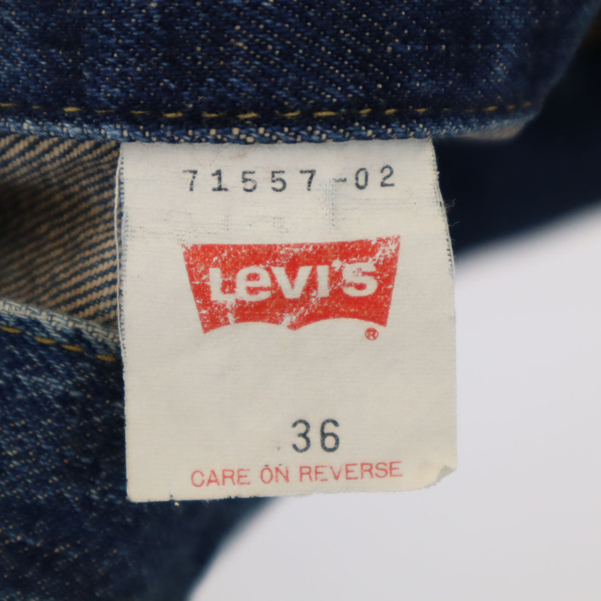 Levi's 90s 557 Big E Washed Blue Trucker Jacket Size 36