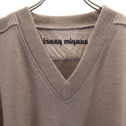ISSEY MIYAKE Vintage V-Neck Sweater Gray Brown Size JP 9