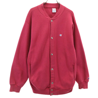 Champion '90s USA Reverse Weave Cardigan Red Sweatshirt Size L