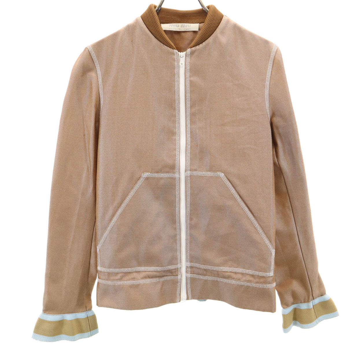 MIUMIU Brown Blouson Jacket Size 38