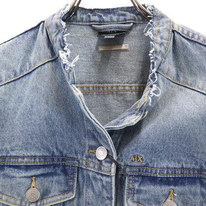 ARMANI EXCHANGE Washed Blue Denim Jacket Size XS