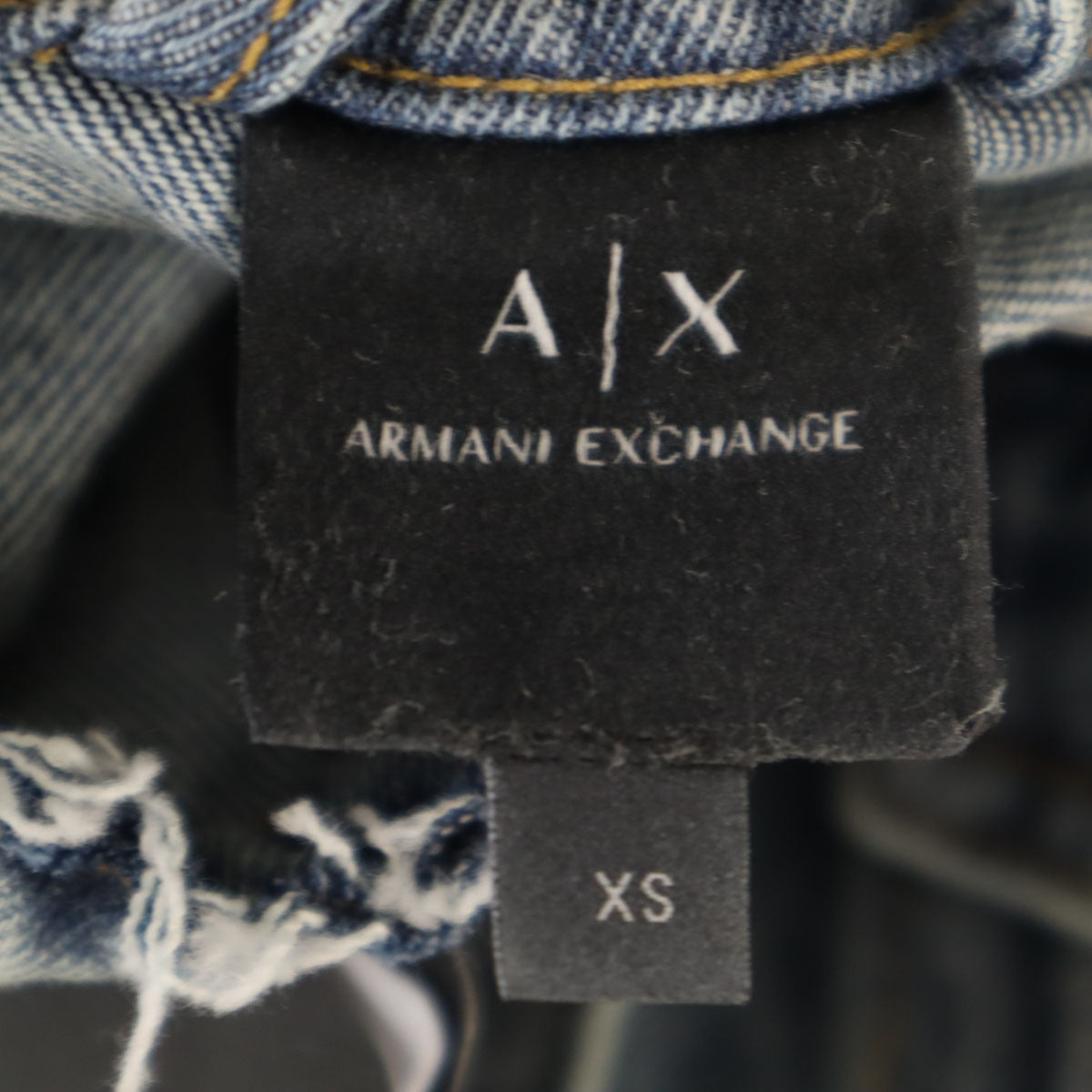 ARMANI EXCHANGE Washed Blue Denim Jacket Size XS
