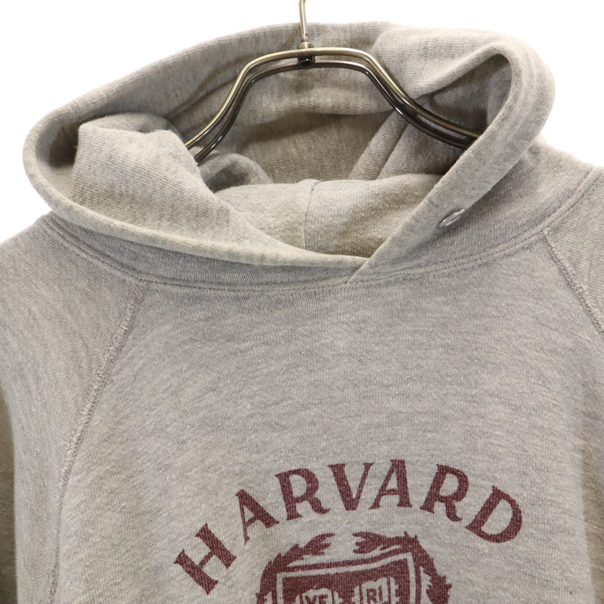 Champion 70s 80s USA Harvard Long Sleeve Hoodie Gray Size XL