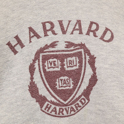 Champion 70s 80s USA Harvard Long Sleeve Hoodie Gray Size XL